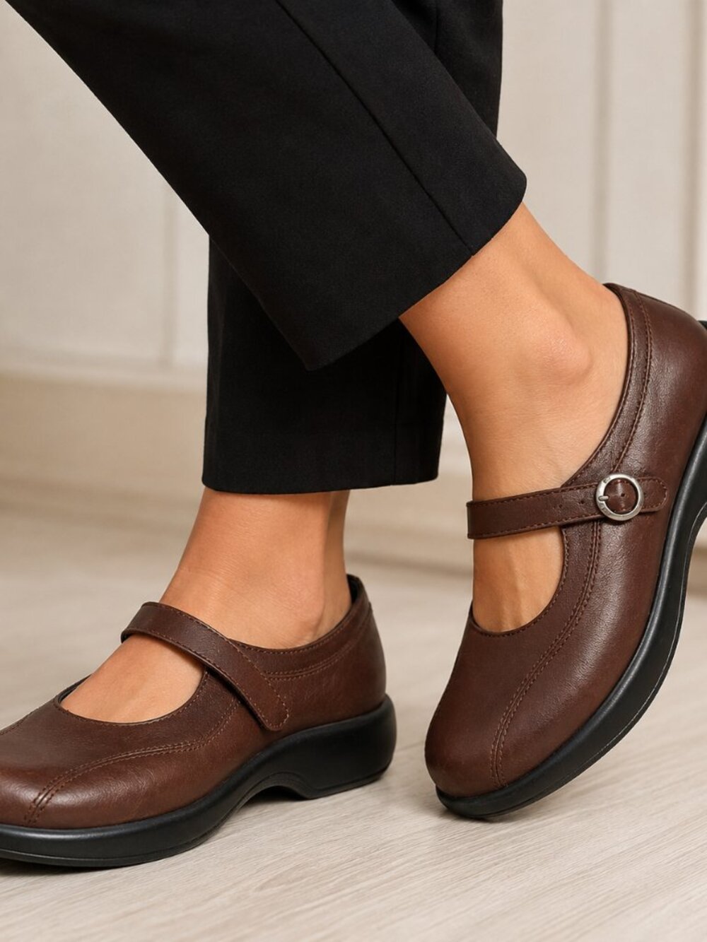 Dansko Adelle Mary Jane Shoes EU 41 Brown Leather Comfort Clogs